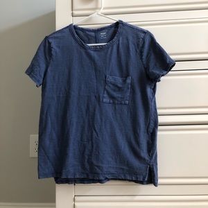 Blue flowy cropped shirt!!!